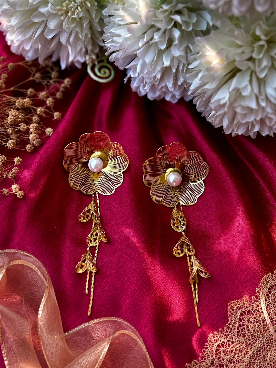 Pearl Tassel Earrings