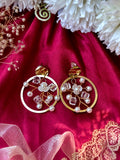 Pearl blossom hoops